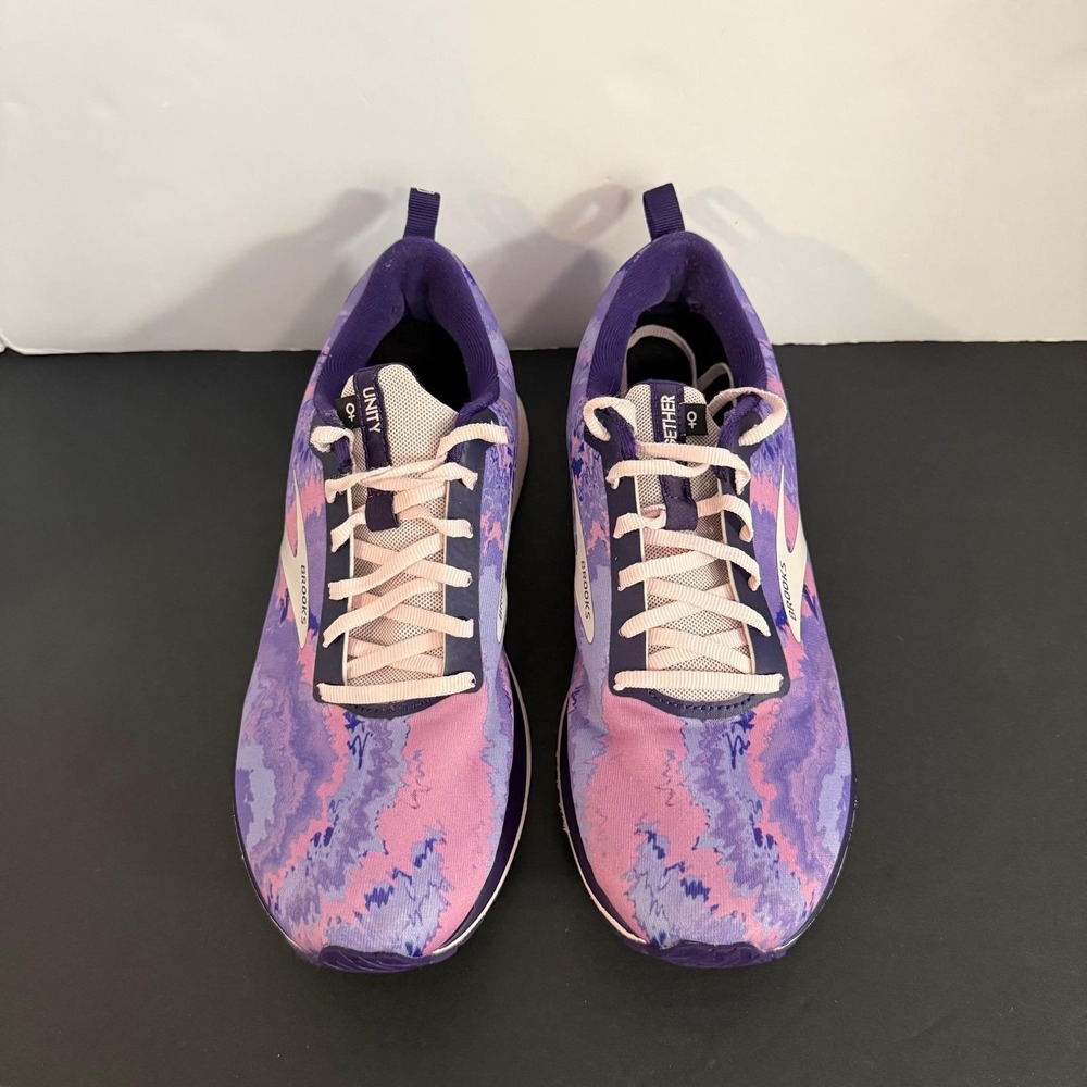 Brooks Revel 4 Together Victory Purple Pink Marble Running Shoes Size 10 - Picture 11 of 16